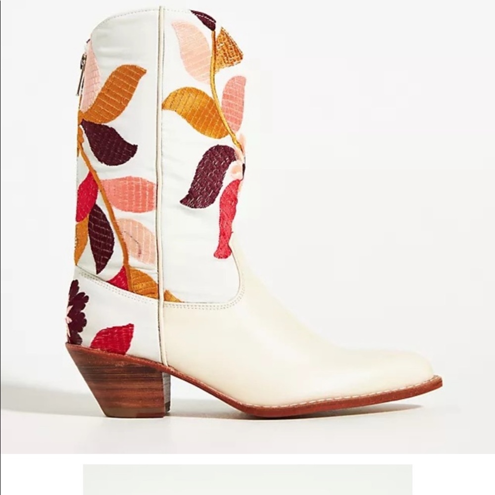 BHLDN MoMo New York Western Floral Embroidered Boots